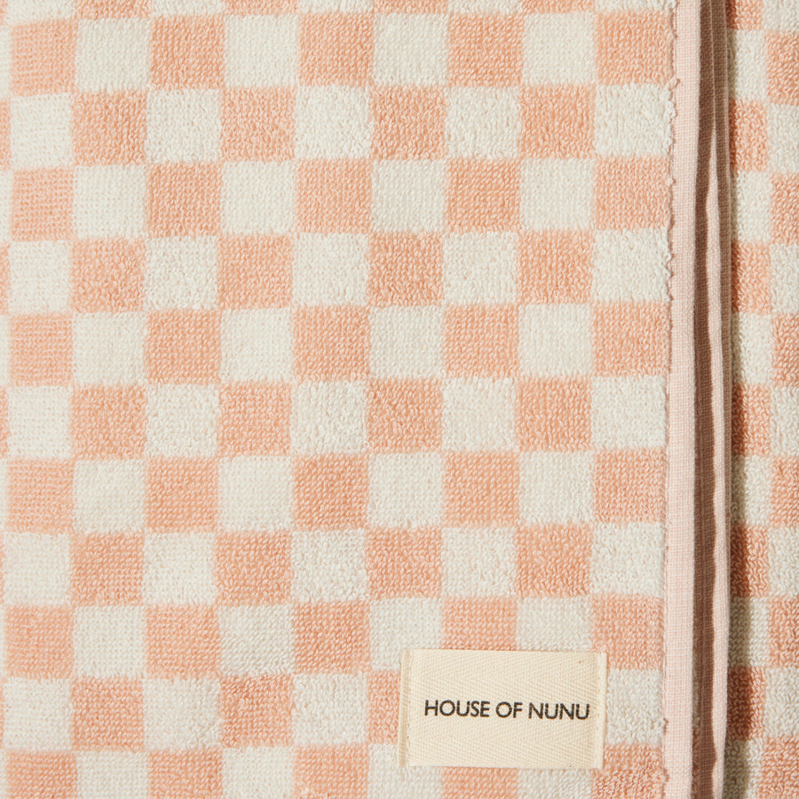 BATH + HAND TOWEL SET OF 4 IN RED OCHRE STRIPE – House of Nunu