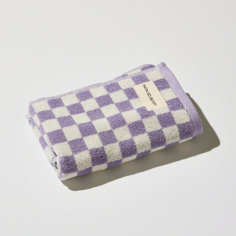 HAND TOWEL IN LILAC CHECK