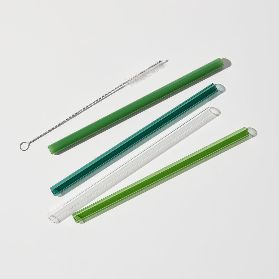 SIPPY SET OF 4 SMOOTHIE STRAWS + BRUSH CLEANER