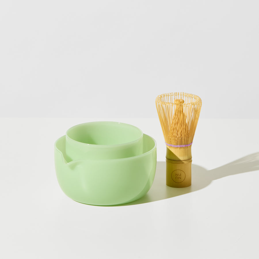 MATCHY MATCHA CUP + BOWL SET IN PISTACHIO + WHISK