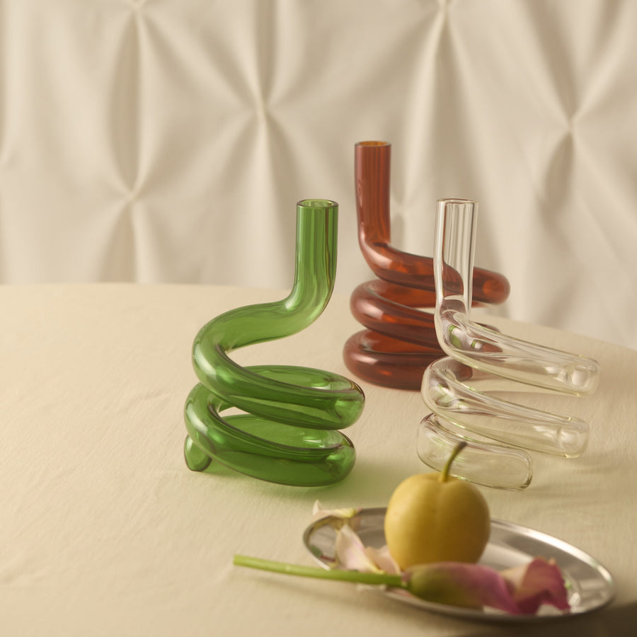 COBRA VASE IN GREEN