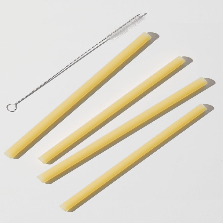 SIPPY STRAWS SET OF 4 + BRUSH CLEANER