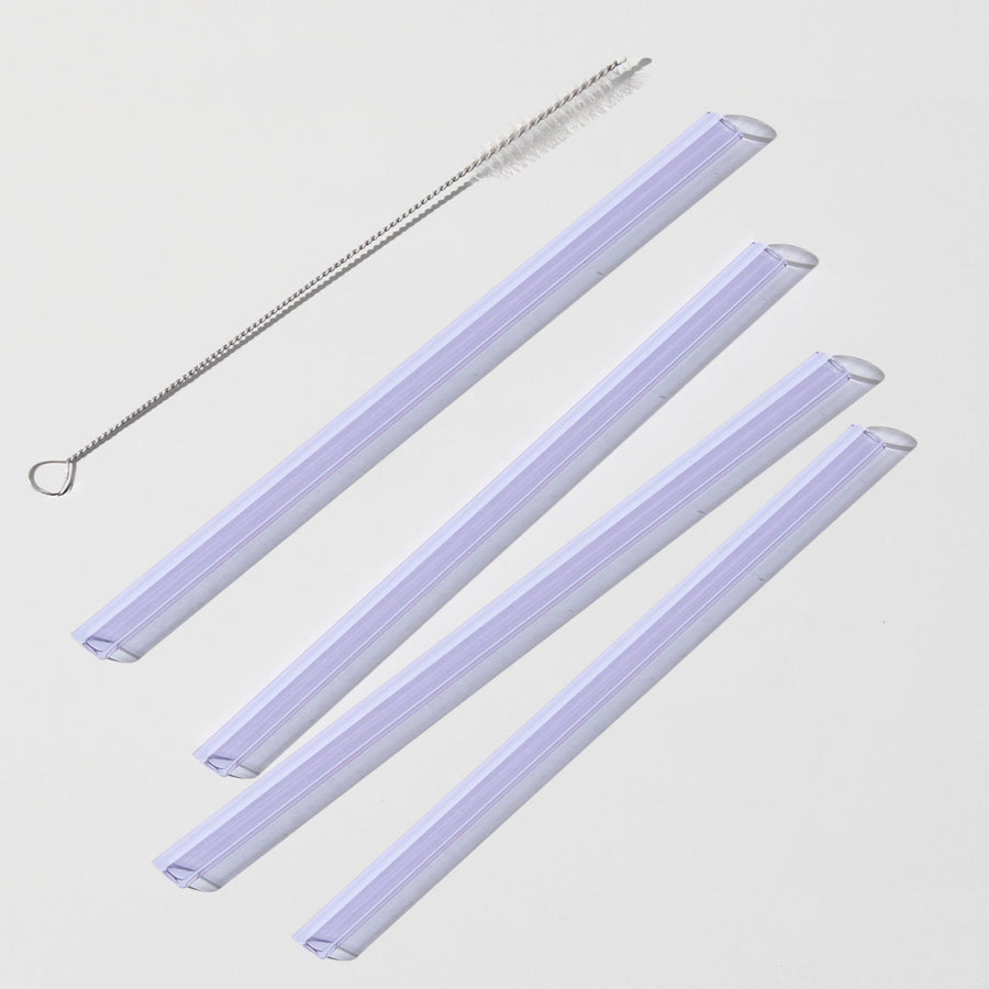 SIPPY SET OF 4 SMOOTHIE STRAWS + BRUSH CLEANER