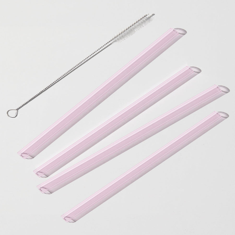 SIPPY SET OF 4 SMOOTHIE STRAWS + BRUSH CLEANER