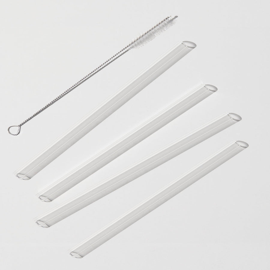 SIPPY SET OF 4 SMOOTHIE STRAWS + BRUSH CLEANER