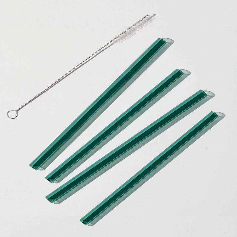 SIPPY STRAWS SET OF 4 + BRUSH CLEANER