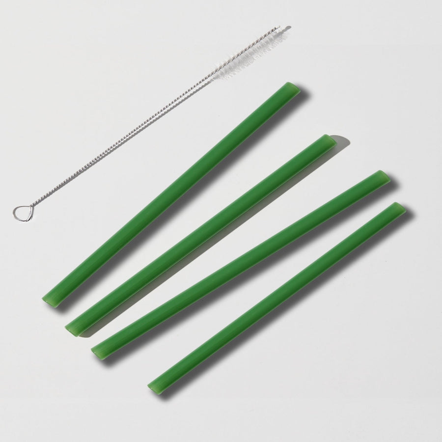 SIPPY SET OF 4 SMOOTHIE STRAWS + BRUSH CLEANER