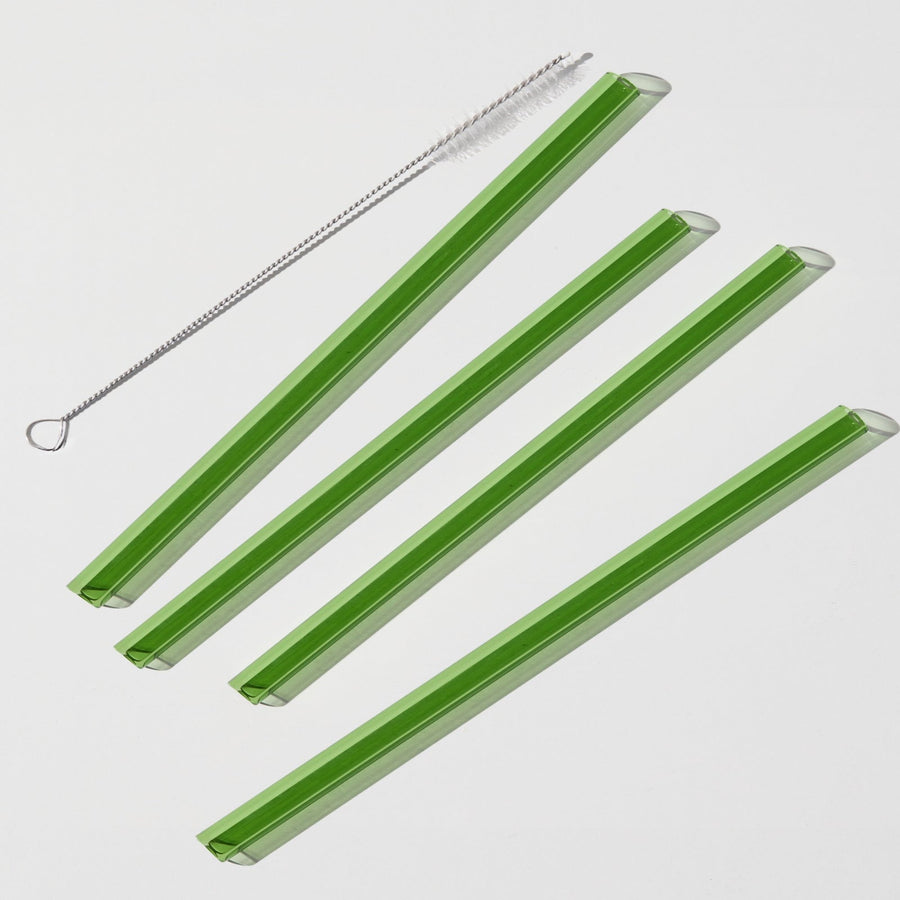 SIPPY SET OF 4 SMOOTHIE STRAWS + BRUSH CLEANER