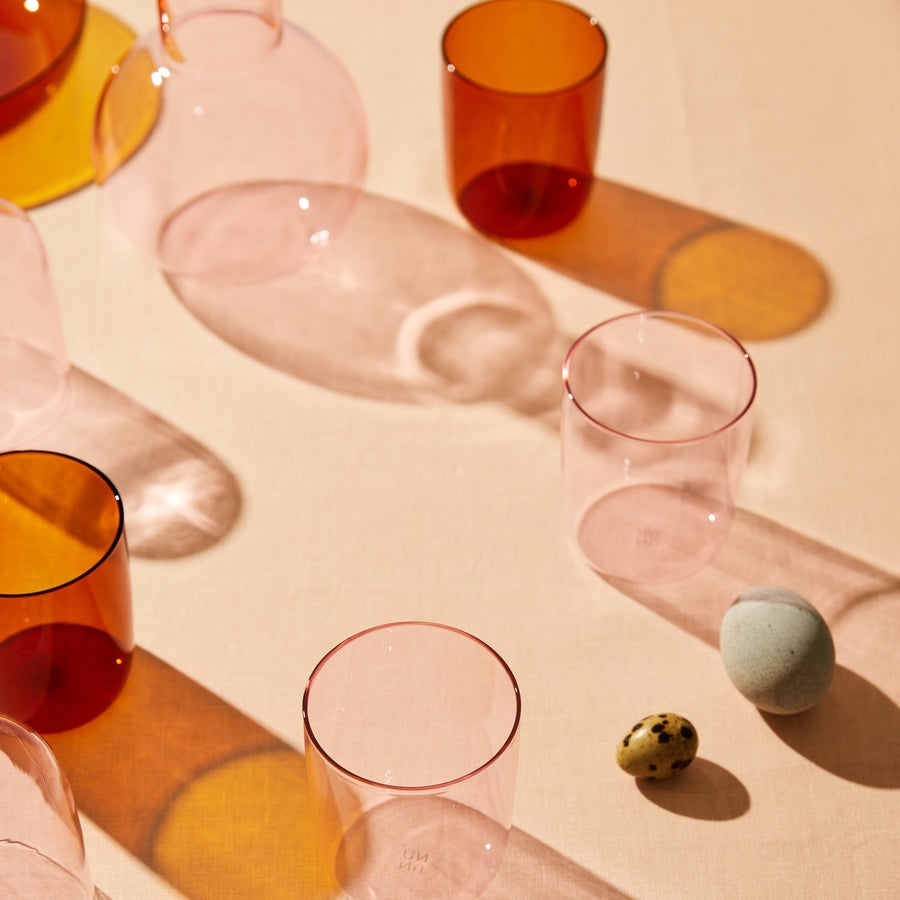 BELLY SET OF 4 CUPS IN AMBER