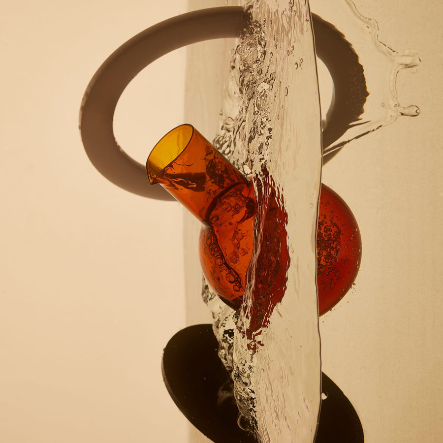 BELLY CARAFE + CUP SET IN AMBER