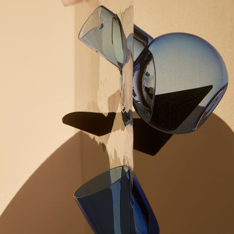 BELLY CARAFE + CUP SET IN BLUE