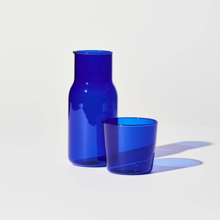 MINI CARAFE + CUP SET IN DARK BLUE