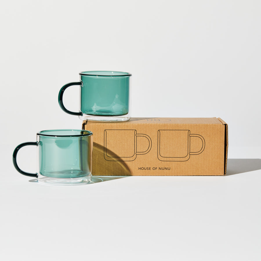 DOUBLE TROUBLE CUP SET IN TEAL