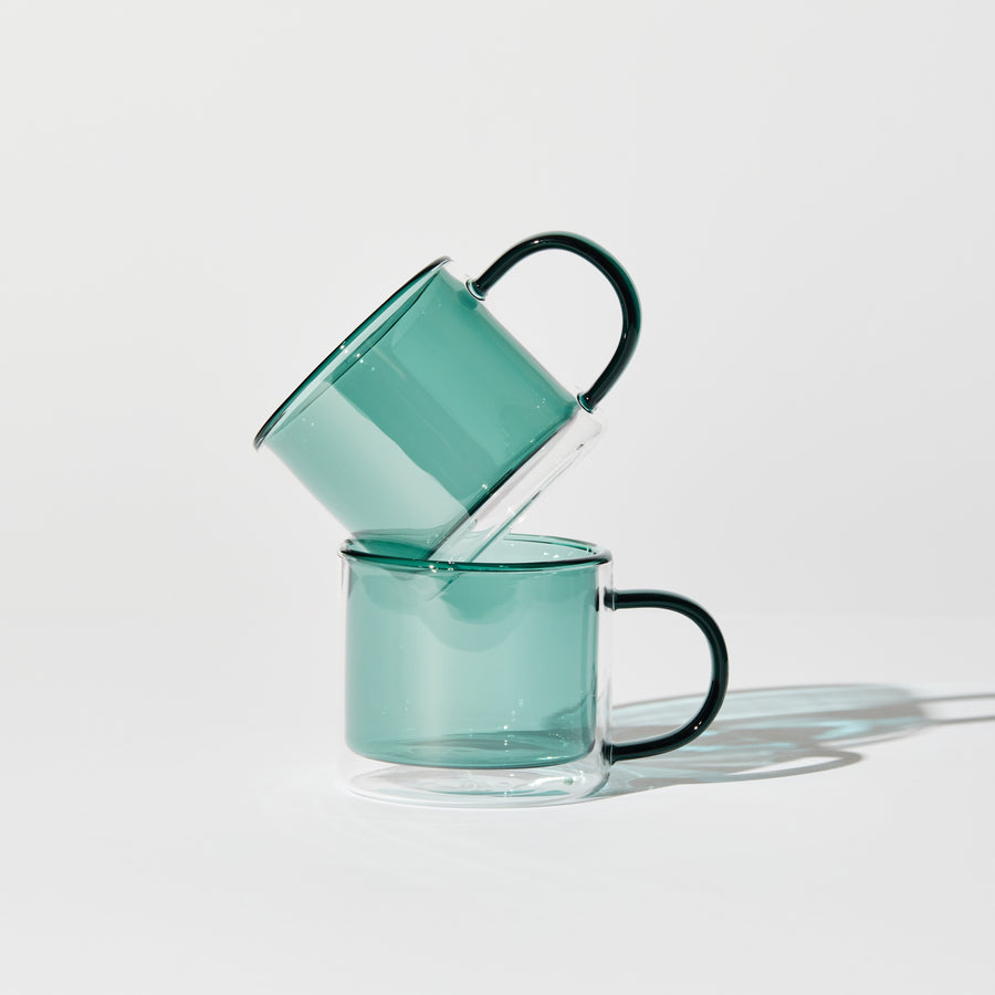 DOUBLE TROUBLE CUP SET IN TEAL