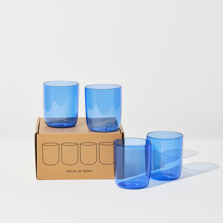 BELLY SET OF 4 CUPS IN BLUE
