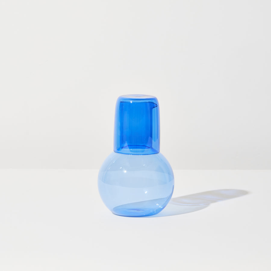 BELLY CARAFE + CUP SET IN BLUE