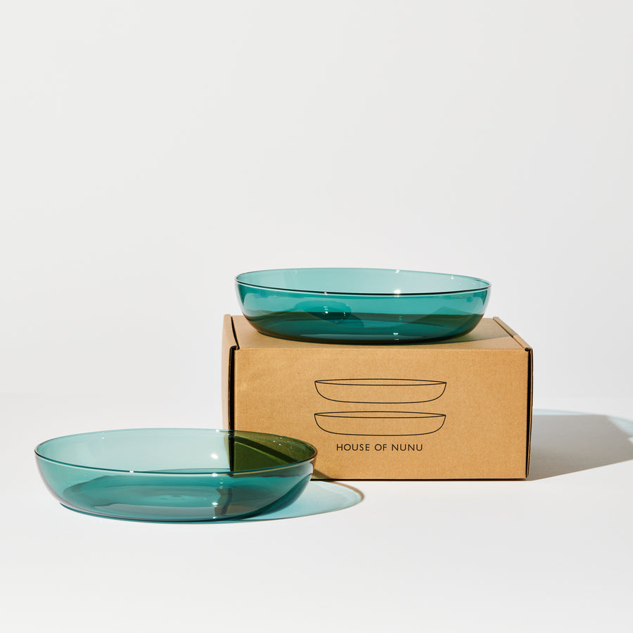 ABRACADABRA SET OF 2 PLATES IN TEAL