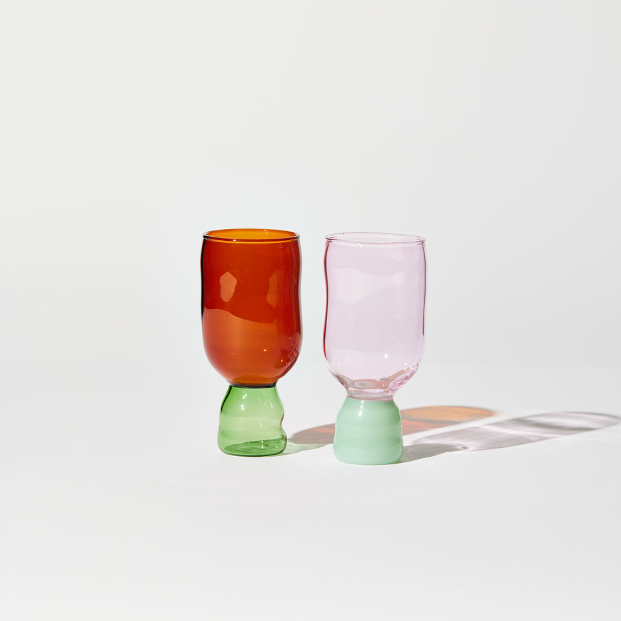 SHOW PONY GLASSES - PINK + AMBER SET