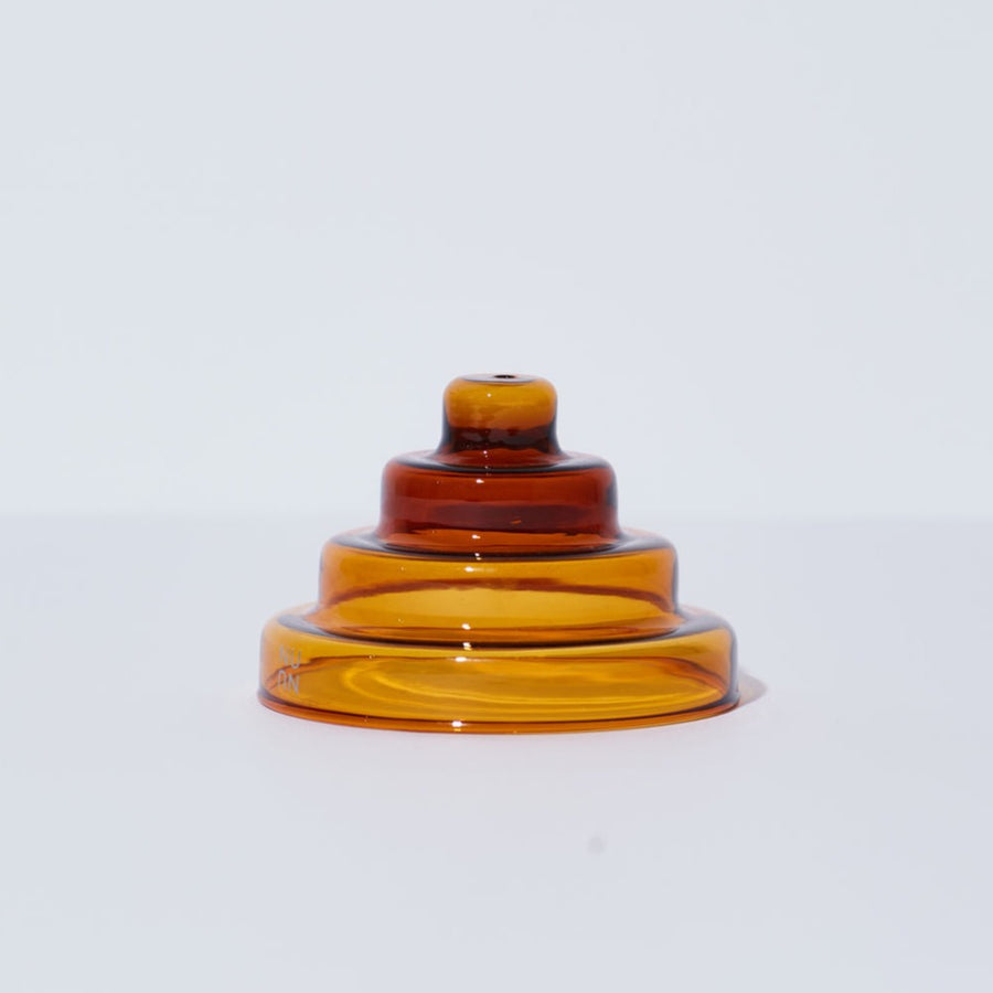 PYRAMIDS INCENSE HOLDER IN AMBER